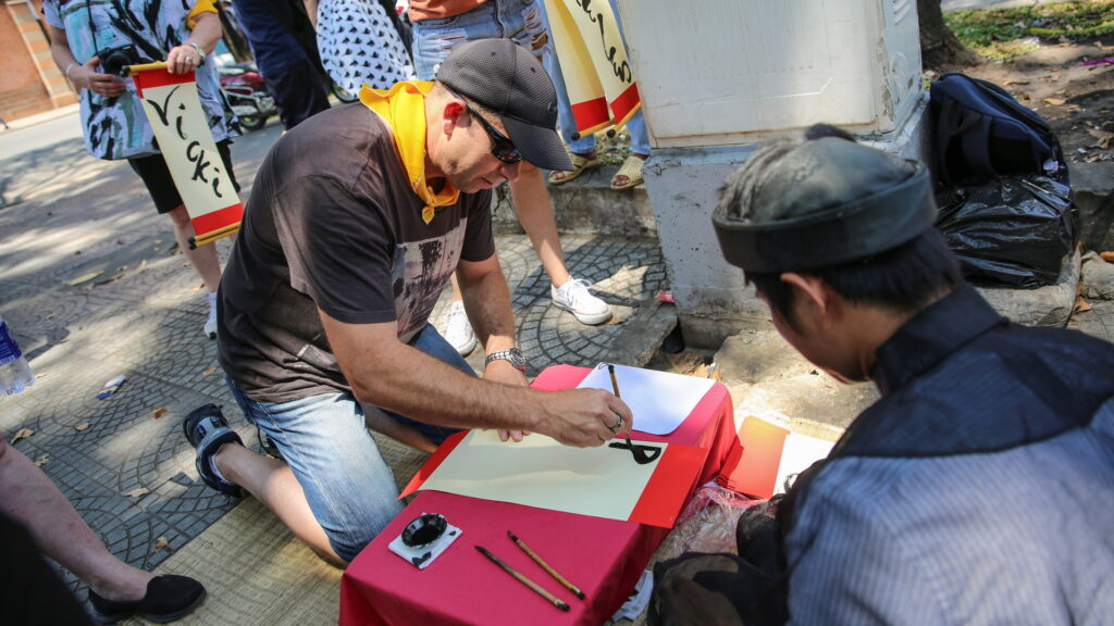 Business Travel | Team building activity: Calligraphy class